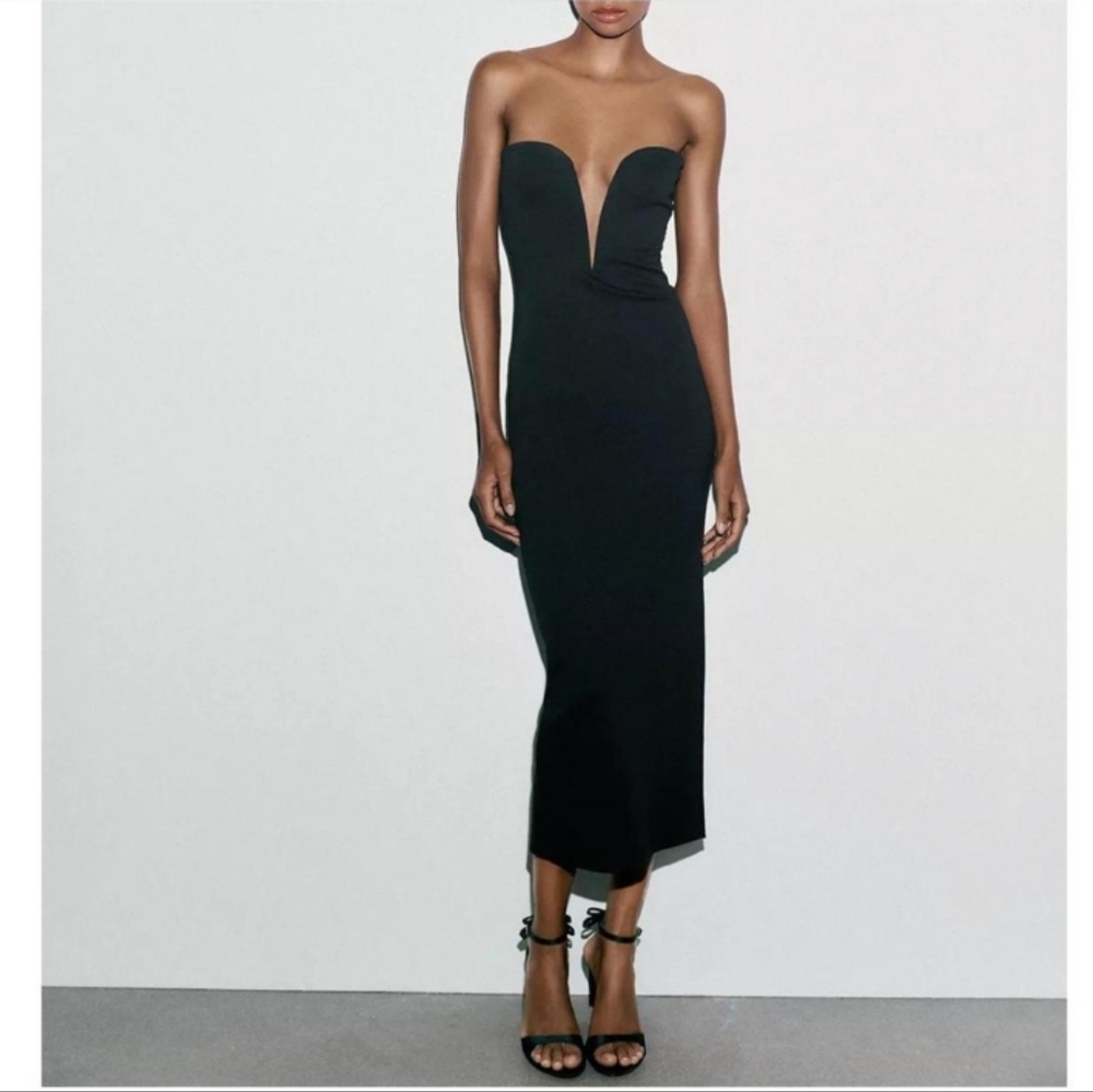 Zara Sweethart Neckline Dress